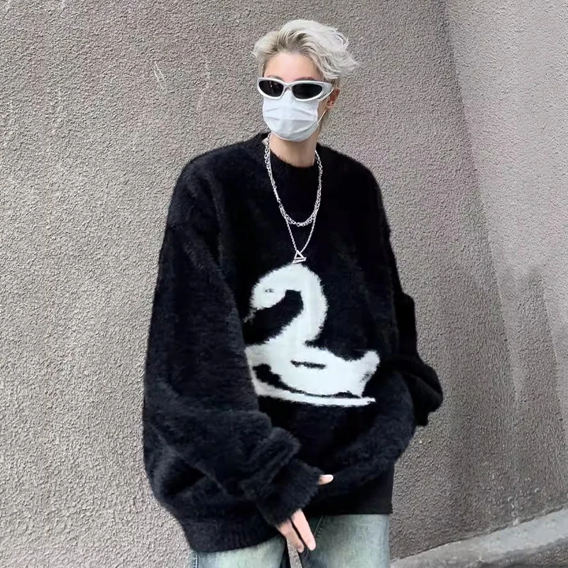 Soft Pluy Bla Lazy Sle Knitted Sweater Loose Couple Tops Autumn Winter American Retro Fur Simulation Men Women Casu...
Soft Pluy Bla Lazy Sle Knitted Sweater Loose Couple Tops Autumn Winter American Retro Fur Simulation Men Women Casu...