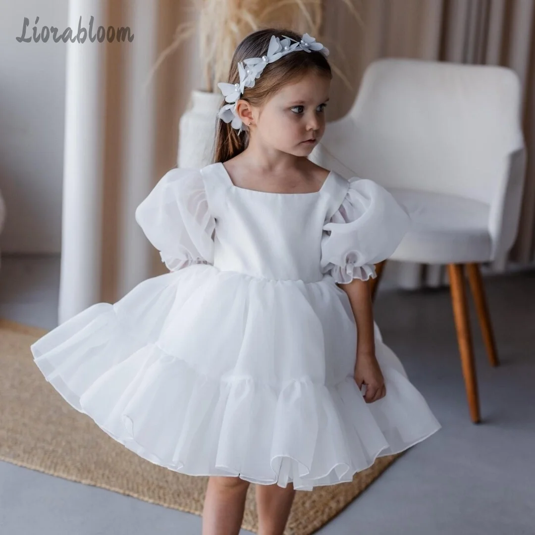 Customized Flower Girl Dress Square-Neck Gown With Puff Sleeves Full Skirt Wedding Party Attire свадебное платье
Customized Flower Girl Dress Square-Neck Gown With Puff Sleeves Full Skirt Wedding Party Attire свадебное платье