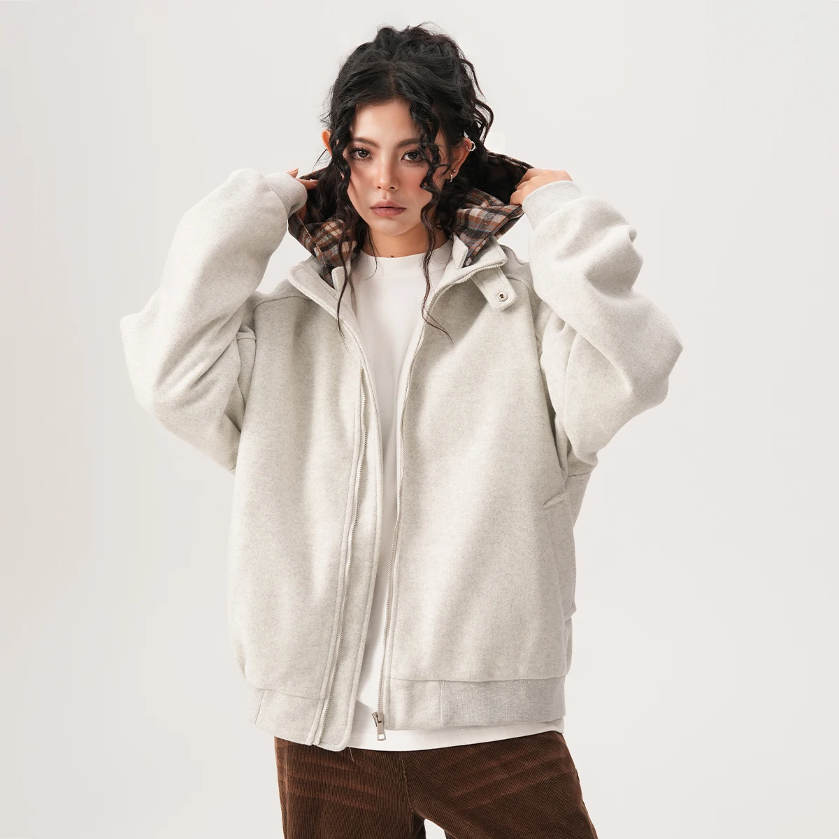 Retro Street Sle Plaid Hooded Zipper Jaet Men's Women's Autumn Winter Cotton Coat Vintage Fake Two-Piece Outerwear
Retro Street Sle Plaid Hooded Zipper Jaet Men's Women's Autumn Winter Cotton Coat Vintage Fake Two-Piece Outerwear