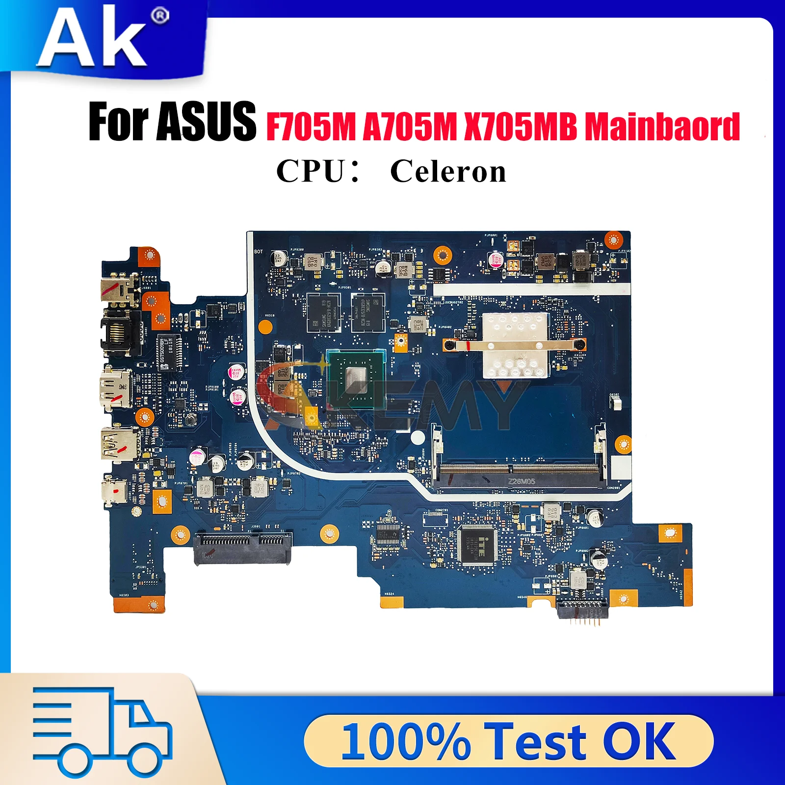 Материнская плата для ноутбука X705MB для ASUS VivoBook A705M X705M F705M X705MB, материнская плата для ноутбука с процессором Celeron, 100% тестирование, ОК, быстрая доставка
Материнская плата для ноутбука X705MB для ASUS VivoBook A705M X705M F705M X705MB, материнская плата для ноутбука с процессором Celeron, 100% тестирование, ОК, быстрая доставка