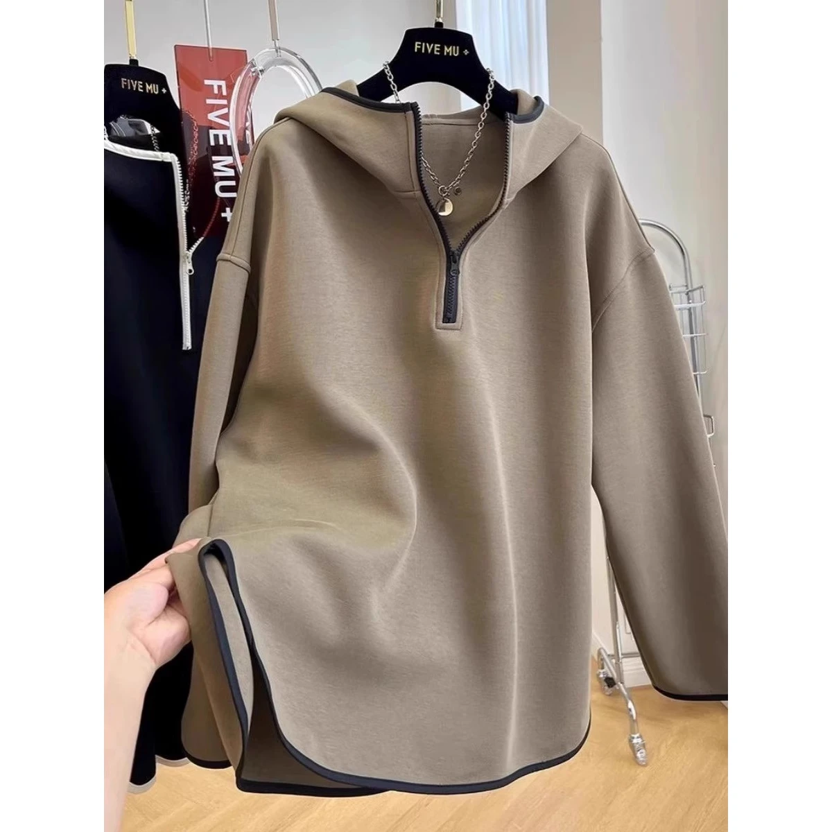 Autumn Winter plus Size Hoodie f Zip Commuter Versatile Top Trendy Sweatirt Polyester Fabric Warm Color
Autumn Winter plus Size Hoodie f Zip Commuter Versatile Top Trendy Sweatirt Polyester Fabric Warm Color