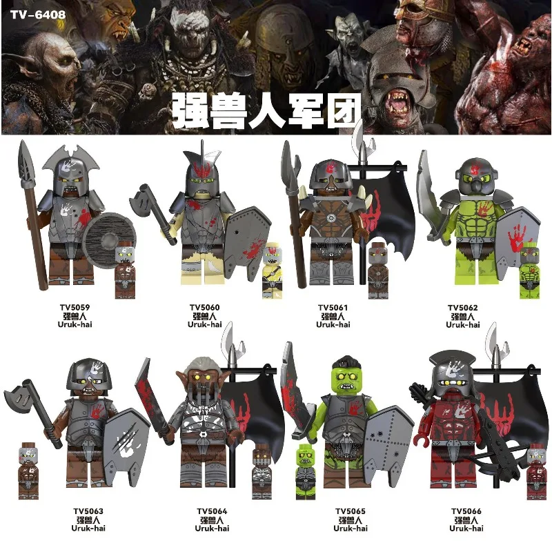 TV6408 film and television series ring strong orc army assembly building block doll toy bag cross-border
TV6408 film and television series ring strong orc army assembly building block doll toy bag cross-border