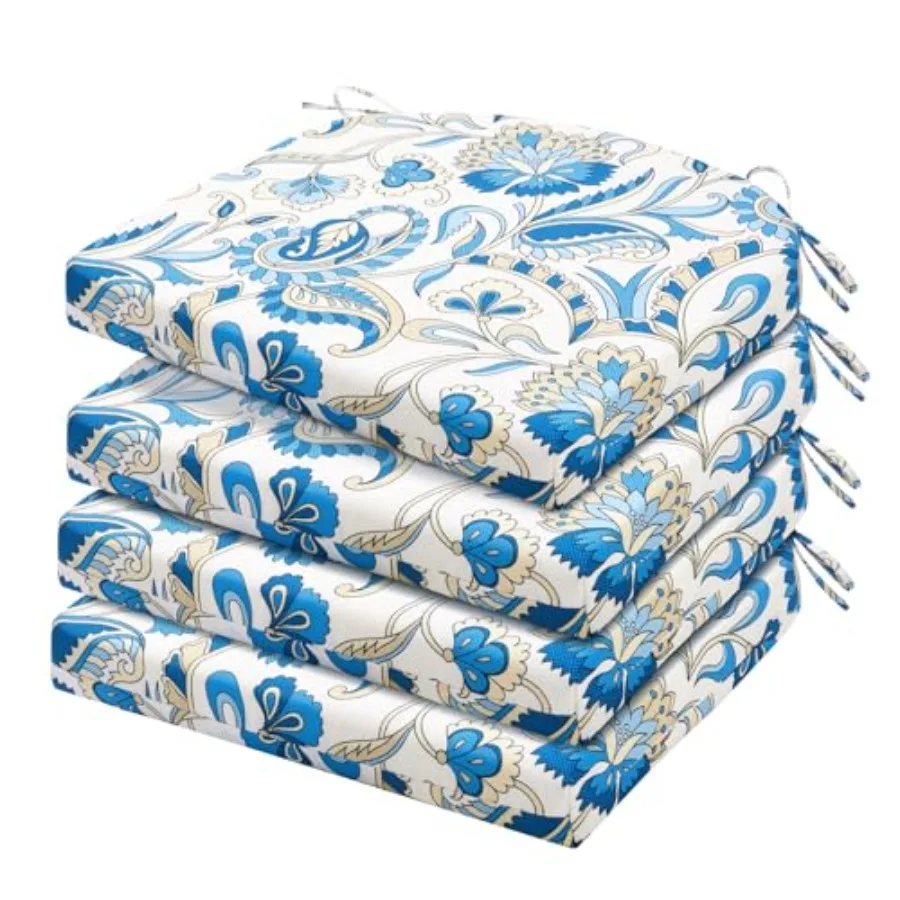 Outdoor chair cushions set of 4: water-resistant polyester fabric, beige, UV-resistant and quick-drying with secure tie straps
Outdoor chair cushions set of 4: water-resistant polyester fabric, beige, UV-resistant and quick-drying with secure tie straps