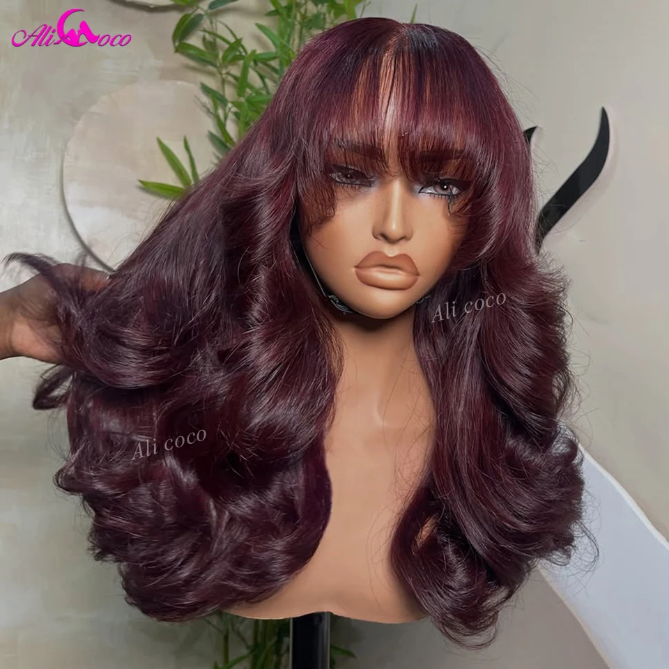 Dark Burgundy Glueless Wigs Human Hair 99j Red Colored with Bang Body Wave Drawstring Wig 13x6 13x4 Lace Frontal Wigs Human Hair
Dark Burgundy Glueless Wigs Human Hair 99j Red Colored with Bang Body Wave Drawstring Wig 13x6 13x4 Lace Frontal Wigs Human Hair