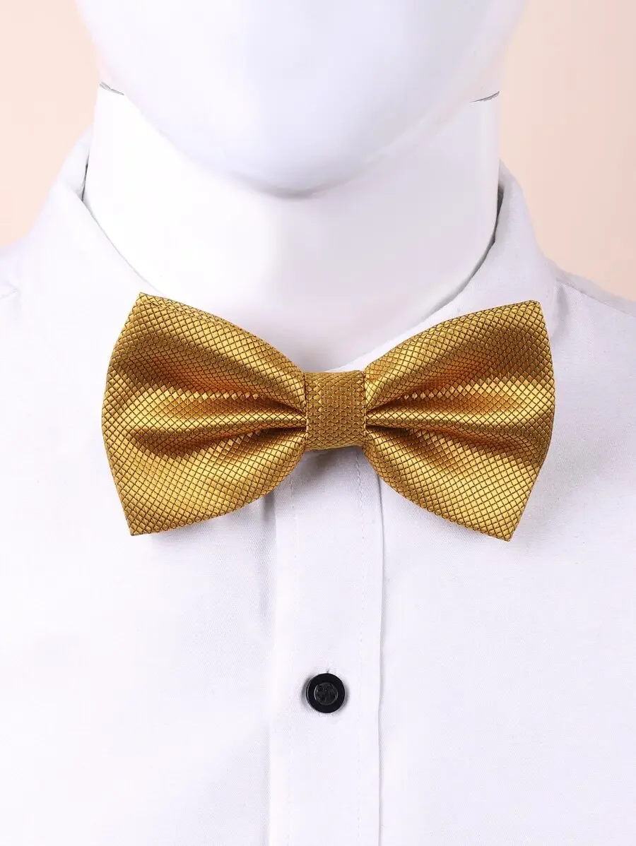 Men Solid Gold Tone Bow Tie For Wedding Business Casual
Men Solid Gold Tone Bow Tie For Wedding Business Casual