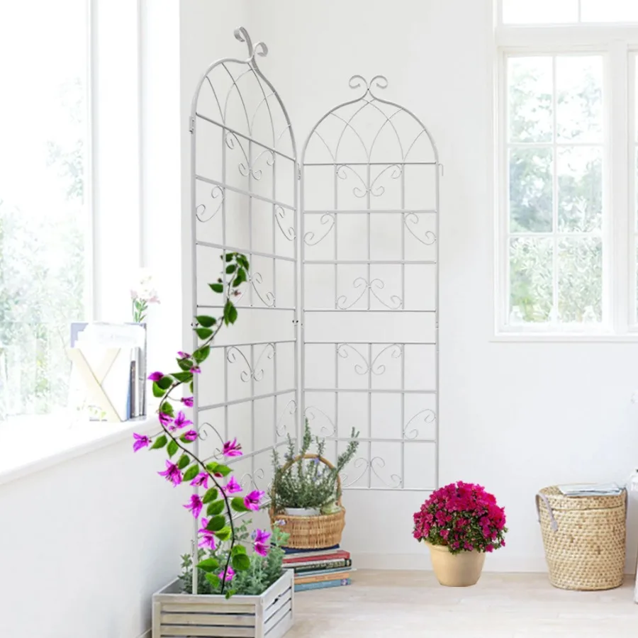 2 Pack Metal Garden Trellis 71" x 19.7" Rustproof Trellis for Climbing Plants Outdoor Flower Support Cream White
2 Pack Metal Garden Trellis 71" x 19.7" Rustproof Trellis for Climbing Plants Outdoor Flower Support Cream White