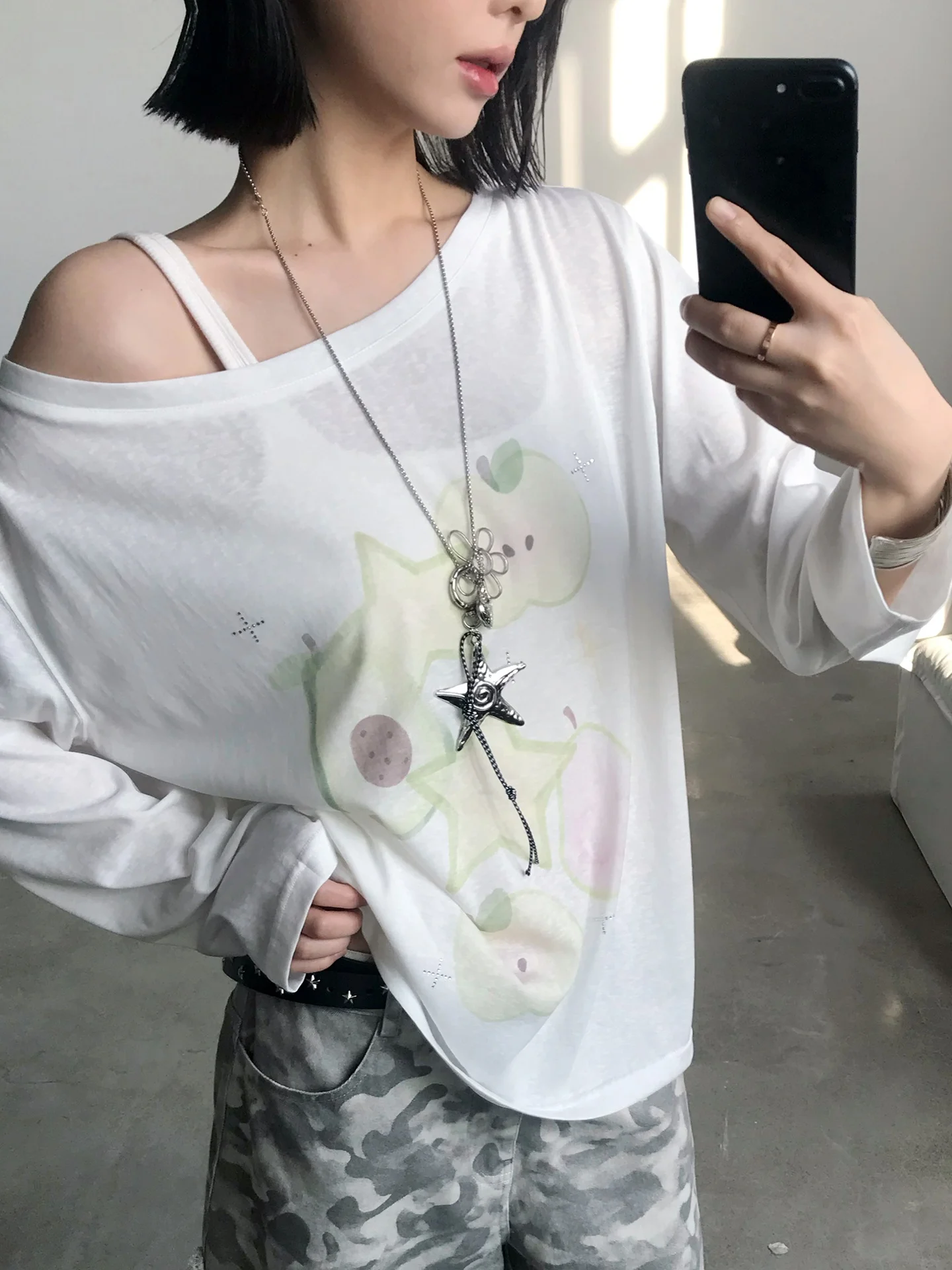 Women's Long Sleeve Thin T-Shirt Casual Loose Fit Comfortable Breathable Moisture Wicking Cool Feeling Soft Cotton Blend Print
Women's Long Sleeve Thin T-Shirt Casual Loose Fit Comfortable Breathable Moisture Wicking Cool Feeling Soft Cotton Blend Print