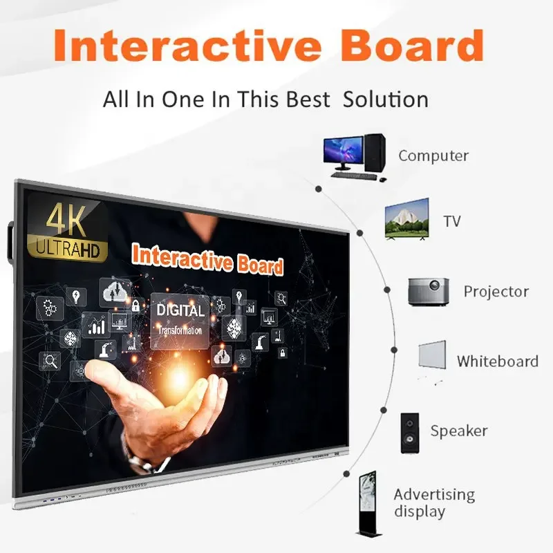 CUMEI IFP-M2-75D 75 Inch Android Window Dual System 4K LCD Interactive Flat Panel 20-Point Touch Smart Display Whiteboard
CUMEI IFP-M2-75D 75 Inch Android Window Dual System 4K LCD Interactive Flat Panel 20-Point Touch Smart Display Whiteboard