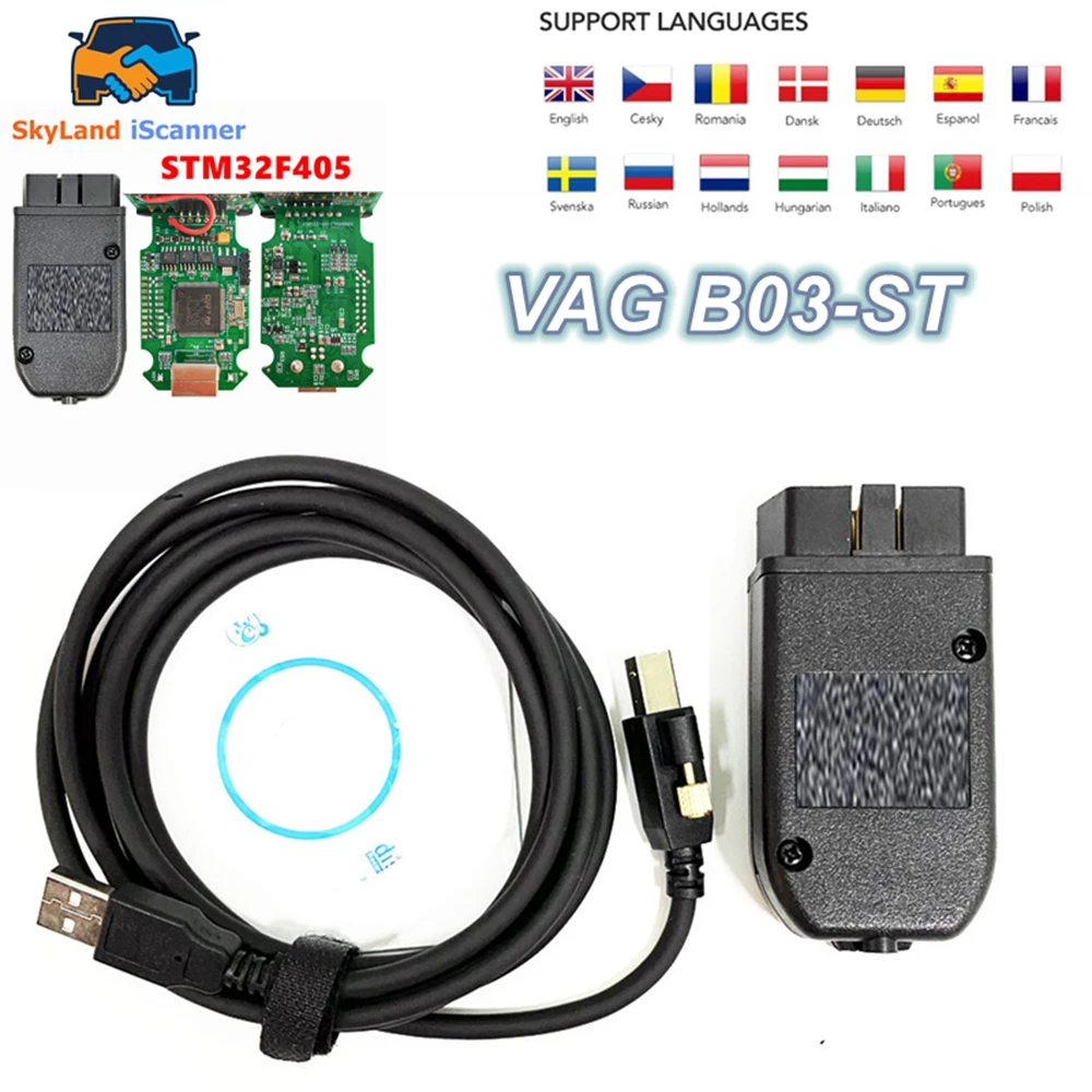 2026 Original newest VAG B03-ST chip STM32F405 23.3.0 version 1:1 SMT Chip Diagnostic Interface Cable K line For VW/Audi/Skoda
2026 Original newest VAG B03-ST chip STM32F405 23.3.0 version 1:1 SMT Chip Diagnostic Interface Cable K line For VW/Audi/Skoda