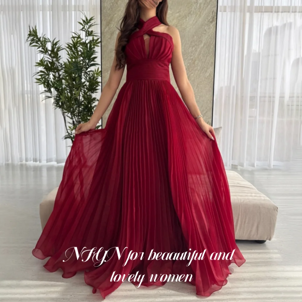 NFYN Red Elegant Prom Gown V-Neck Sleeveless Party Dresses Ruffles Pleating Trailing Evening Dresses robes de soirée Customized
NFYN Red Elegant Prom Gown V-Neck Sleeveless Party Dresses Ruffles Pleating Trailing Evening Dresses robes de soirée Customized