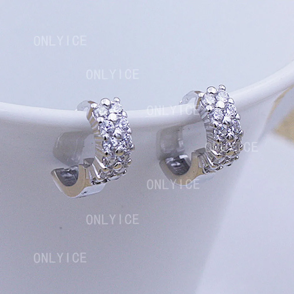 925 Sterling Silver Double-row Zircon Stud Earrings Jewelry Fashion Jewelry Charm Grace Noble Wedding Accessories
925 Sterling Silver Double-row Zircon Stud Earrings Jewelry Fashion Jewelry Charm Grace Noble Wedding Accessories