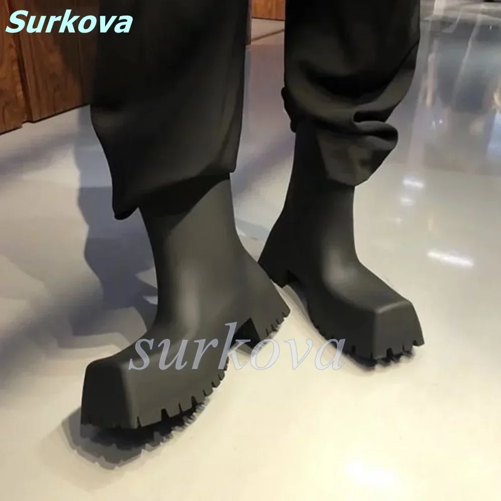 Black Matte Leather Luxury Boots Square Toe Chunky Heel Ankle Boots Fashion Women Shoes Spring Autumn Slip On Modern Boots
Black Matte Leather Luxury Boots Square Toe Chunky Heel Ankle Boots Fashion Women Shoes Spring Autumn Slip On Modern Boots
