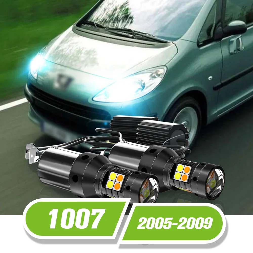 For Peugeot 1007 Dual Mode LED Turn Signal+Daytime Running Light 2pcs DRL 2005-2009 2006 2007 2008 Accessories
For Peugeot 1007 Dual Mode LED Turn Signal+Daytime Running Light 2pcs DRL 2005-2009 2006 2007 2008 Accessories