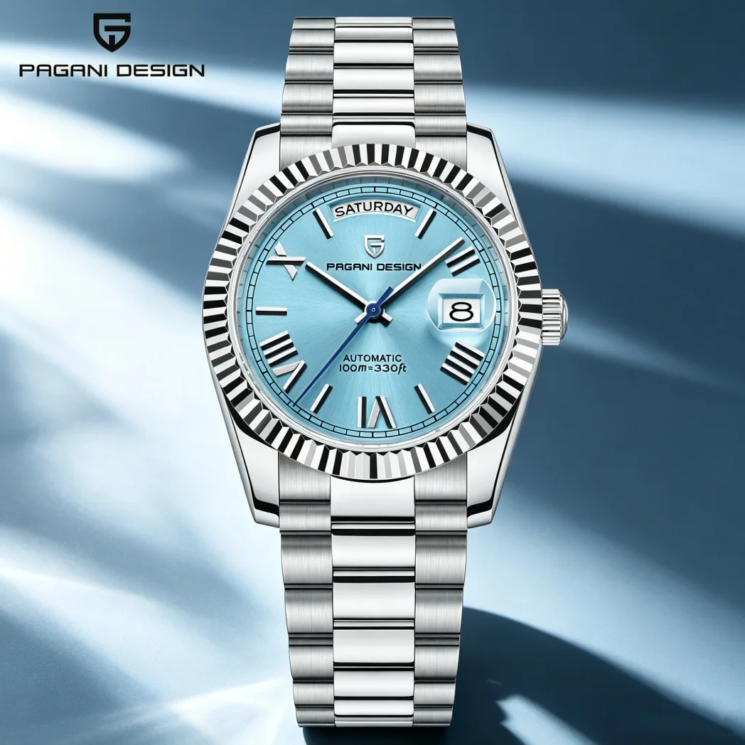 PAGANI DESIGN New Week Calendar Type Man watch ST16 Movt Waterproof Mechanical Watch 316L All Steel Luxury Luminous Men watch
PAGANI DESIGN New Week Calendar Type Man watch ST16 Movt Waterproof Mechanical Watch 316L All Steel Luxury Luminous Men watch