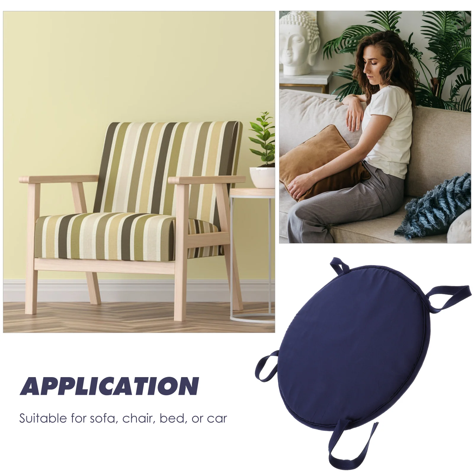 1pc Round Seat Cushion Purple Sponge Chair Pads Dining Mats for School Office Home Use Straps Design Premium Material
1pc Round Seat Cushion Purple Sponge Chair Pads Dining Mats for School Office Home Use Straps Design Premium Material