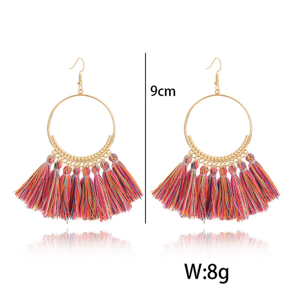 Bohemian Tassel Earrings 12 Colors Stylish Hoop Dangle Long Term Eco Friendly Great Plating Gift Anniversary Party Wedding
Bohemian Tassel Earrings 12 Colors Stylish Hoop Dangle Long Term Eco Friendly Great Plating Gift Anniversary Party Wedding