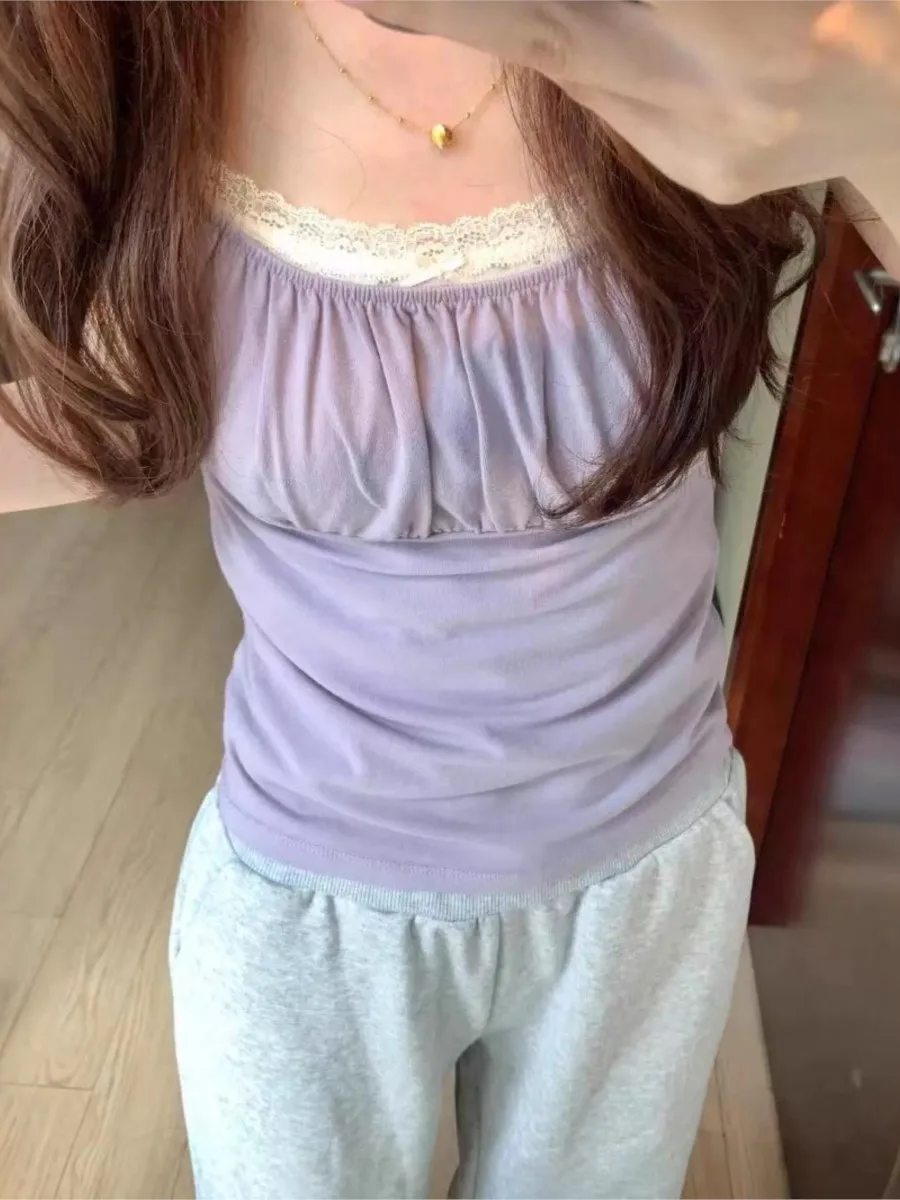 Фиолетовая тонкая футболка с короткими рукавами и рюшами, женские летние хлопковые футболки с квадратным воротником и складками, женские эстетические милые милые топы Y2K
Фиолетовая тонкая футболка с короткими рукавами и рюшами, женские летние хлопковые футболки с квадратным воротником и складками, женские эстетические милые милые топы Y2K