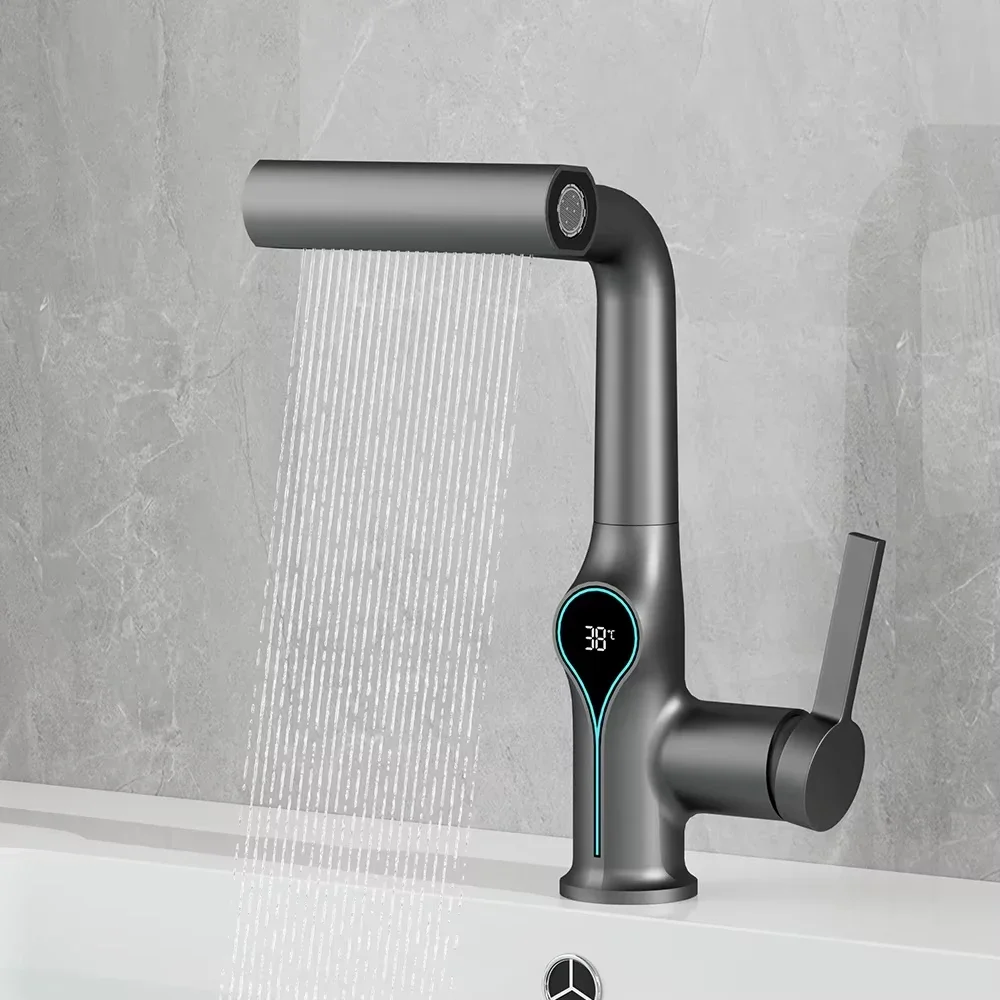 Waterfall Temperature Digital Display Basin Faucet Lift Up Down Stream Sprayer Hot Cold Water Sink Mixer Wash Tap For Bathroom
Waterfall Temperature Digital Display Basin Faucet Lift Up Down Stream Sprayer Hot Cold Water Sink Mixer Wash Tap For Bathroom