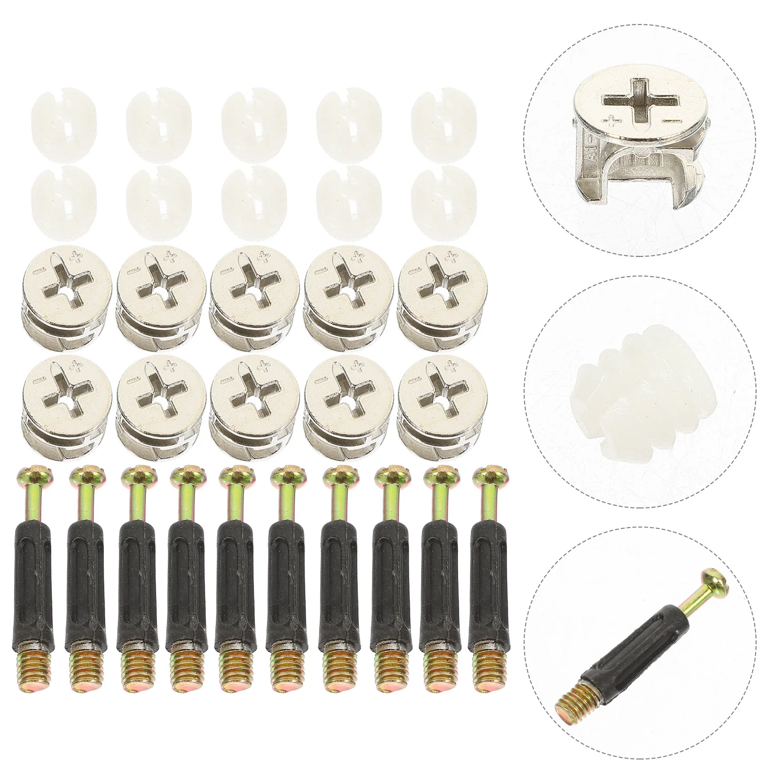 10 Sets Furniture Side Connecting Cam Fittings Connector Tables and Chairs Pre-Inserted Nuts
10 Sets Furniture Side Connecting Cam Fittings Connector Tables and Chairs Pre-Inserted Nuts