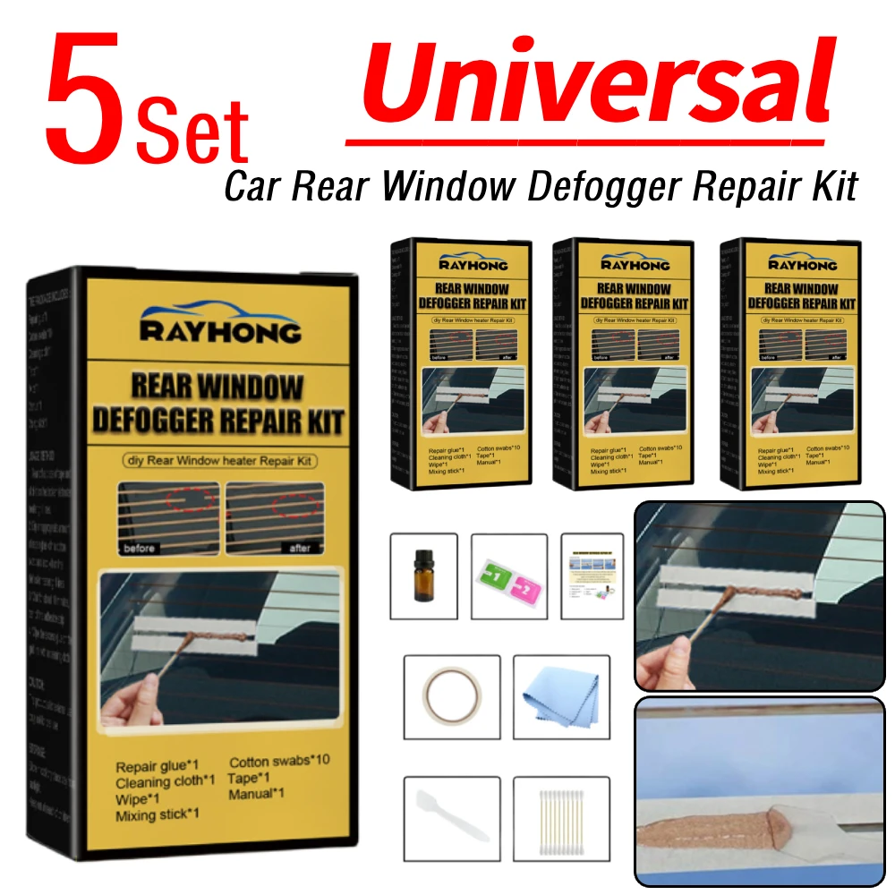 5 упаковок, 10 мл, комплект для ремонта заднего стекла автомобиля, DIY, комплект для быстрого ремонта, комплект для размораживания, ремонт нагревателя, стеклянные линии, сетка для размораживания
5 упаковок, 10 мл, комплект для ремонта заднего стекла автомобиля, DIY, комплект для быстрого ремонта, комплект для размораживания, ремонт нагревателя, стеклянные линии, сетка для размораживания