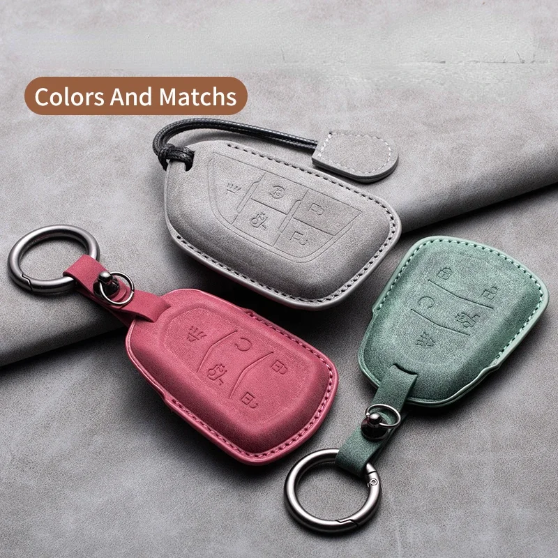 Leather Car Key Case Cover Shell for Cadillac ATS CT6 CTS DTS XT5 Escalade ESV SRX STS XTS ELR 2014 2015 2016 2017 2018
Leather Car Key Case Cover Shell for Cadillac ATS CT6 CTS DTS XT5 Escalade ESV SRX STS XTS ELR 2014 2015 2016 2017 2018