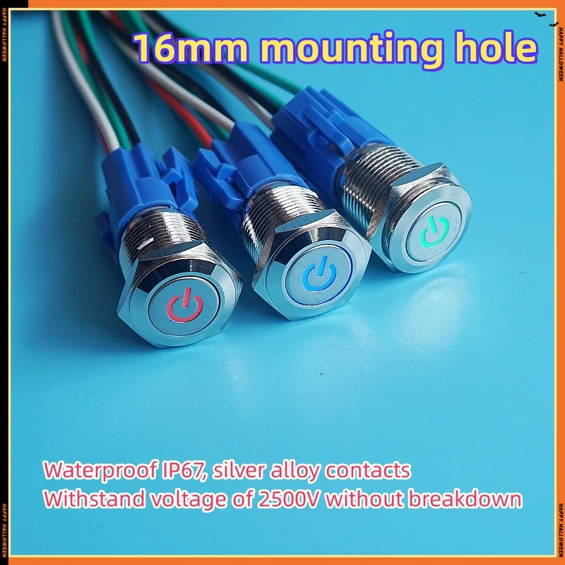16mm metal push button switch,momentary type and latching type,LED switch with power symbol,12V LED,car modification switch
16mm metal push button switch,momentary type and latching type,LED switch with power symbol,12V LED,car modification switch
