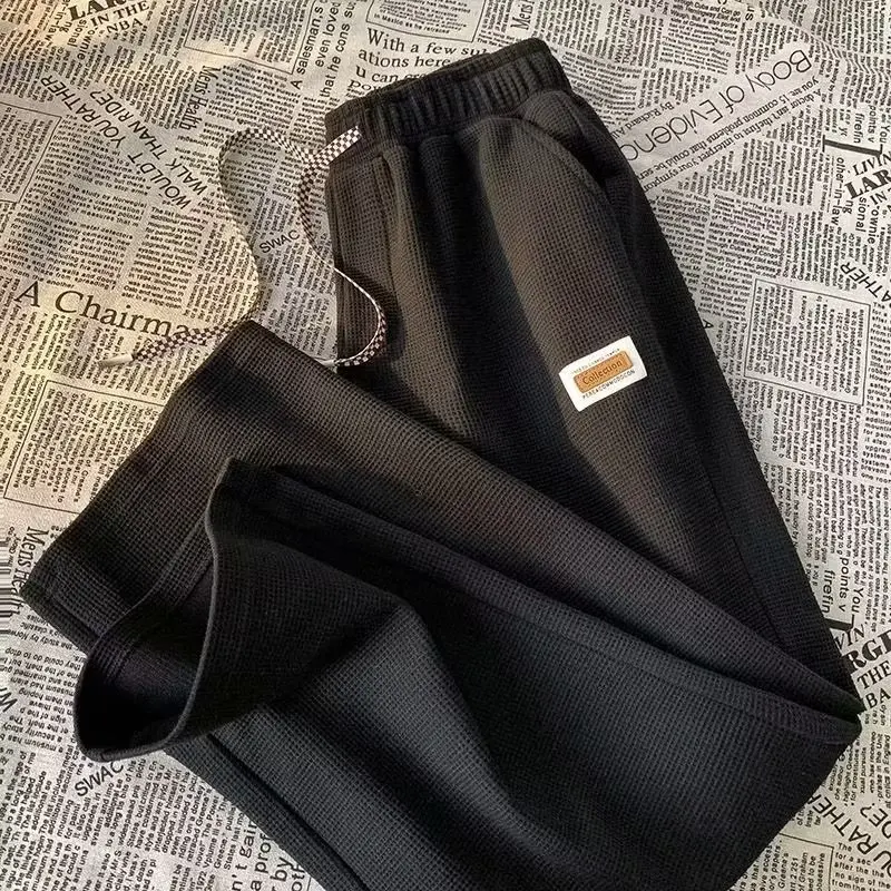 Fashionable High Waist Wide Leg Pants Women's Spring New Style Hong Kong Style Drawstring Casual Long Pants Nine Points
Fashionable High Waist Wide Leg Pants Women's Spring New Style Hong Kong Style Drawstring Casual Long Pants Nine Points