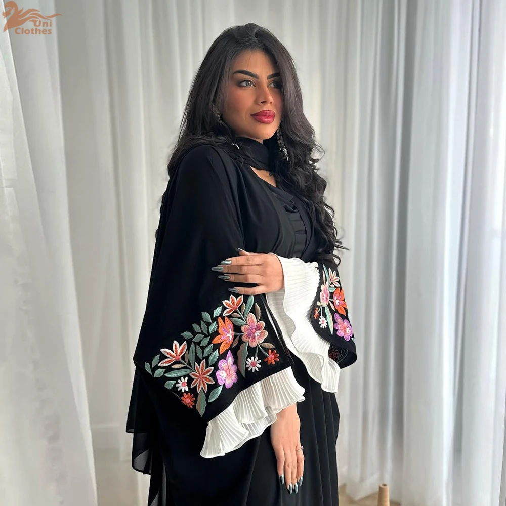 Uni Dubai Embroidered Open Abaya Fashion Pleated fabric Patchwork Kaftan Cardigan 2025
Uni Dubai Embroidered Open Abaya Fashion Pleated fabric Patchwork Kaftan Cardigan 2025
