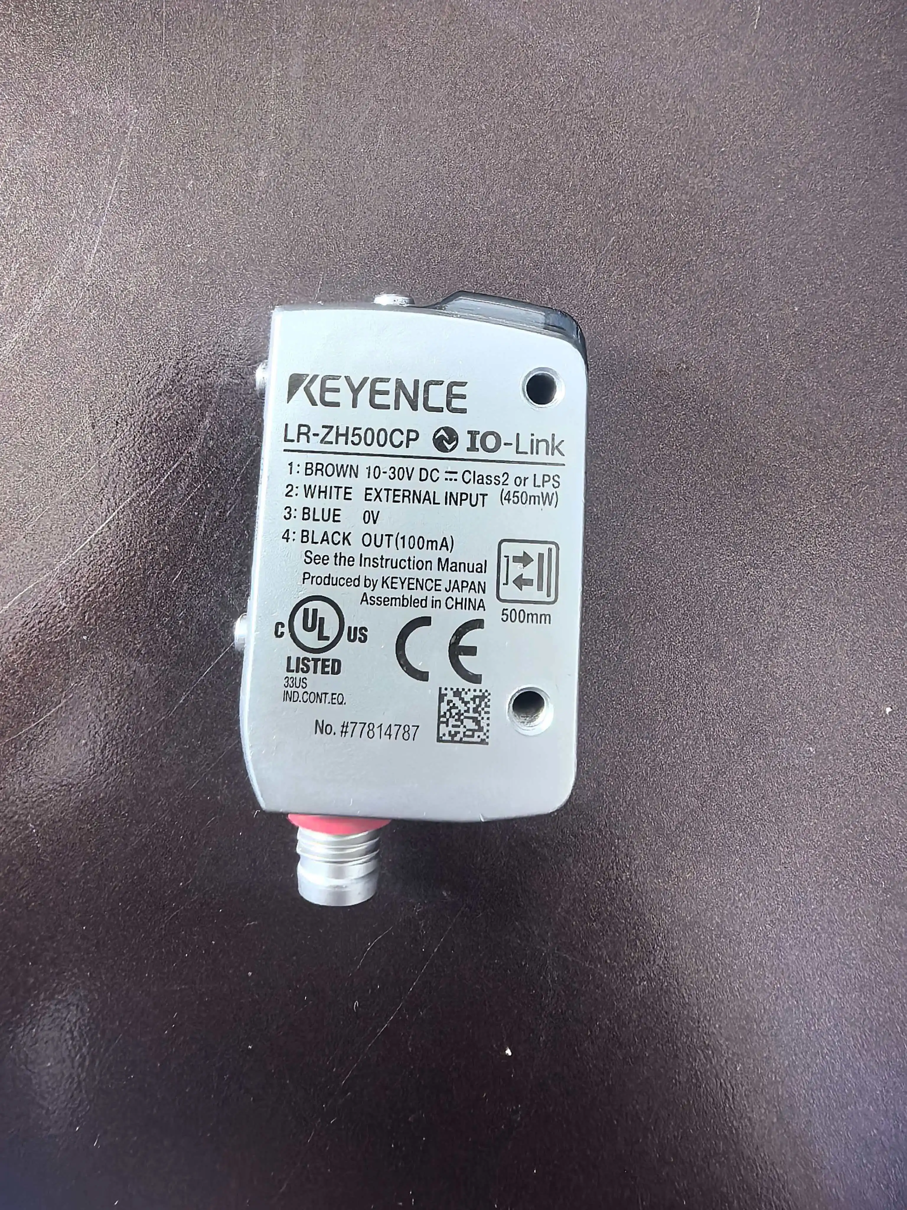 KEYENCE LR-ZH500CP IO-Link Self-Contained CMOS Laser Sensor Rectangular w/M8 500 mm
KEYENCE LR-ZH500CP IO-Link Self-Contained CMOS Laser Sensor Rectangular w/M8 500 mm