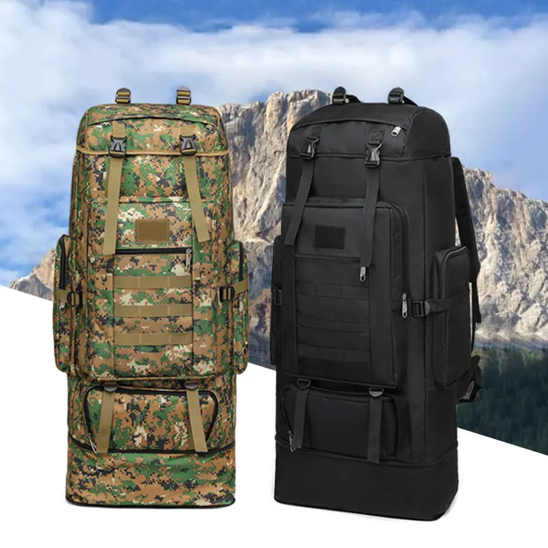 80L Hiking Backpack Outdoor Climbing Rucksack Waterproof Camouflage Camping Bag Travel Gear AVA209
80L Hiking Backpack Outdoor Climbing Rucksack Waterproof Camouflage Camping Bag Travel Gear AVA209