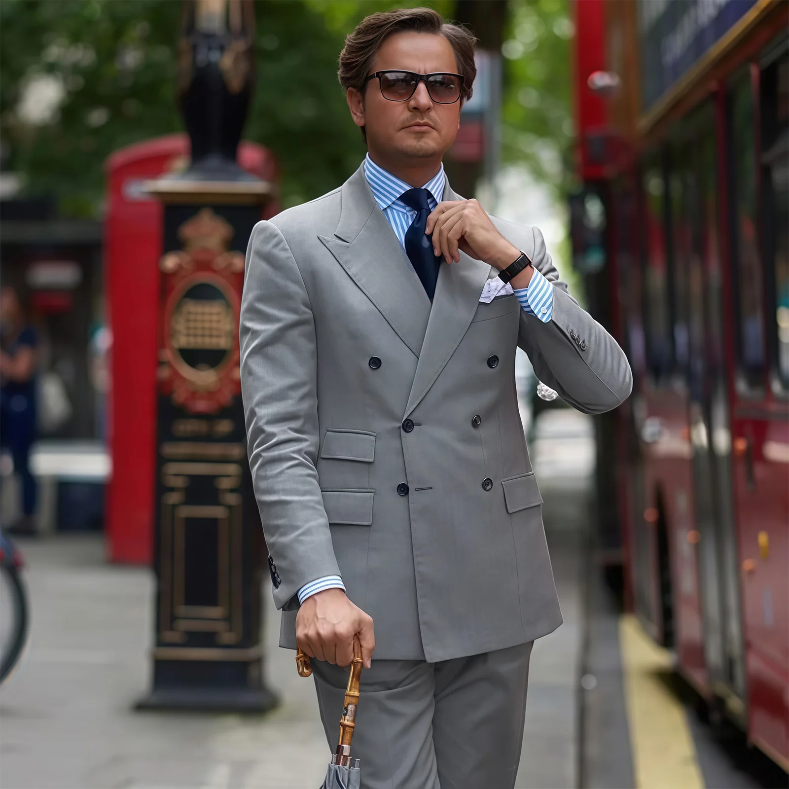 Grey Casual Peaked Lapel Suits for Men Slim Fit Double Breasted Tuxedo Man Suit Trajes De Hombre Anzug Herren Custom Men Suits
Grey Casual Peaked Lapel Suits for Men Slim Fit Double Breasted Tuxedo Man Suit Trajes De Hombre Anzug Herren Custom Men Suits