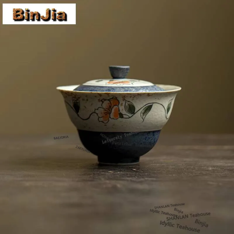 130ml Hand-painted Camellia Gaiwan Vintage Tea Tureen Tea Bowl With Lid Kit Tea Making Cover Bowl Drinkware Accessories Craft
130ml Hand-painted Camellia Gaiwan Vintage Tea Tureen Tea Bowl With Lid Kit Tea Making Cover Bowl Drinkware Accessories Craft