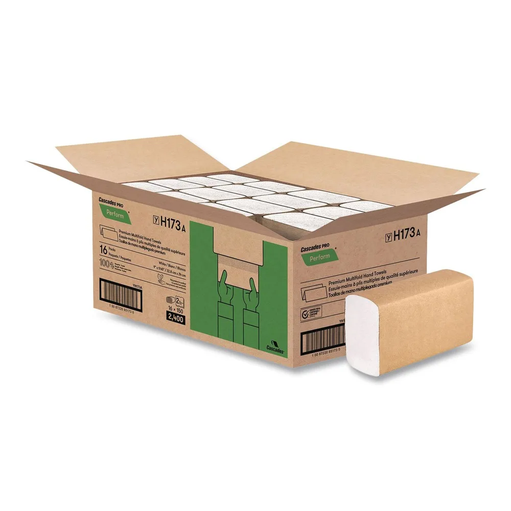 Cascades PRO,Perform Multifold Towels, 2-Ply, 9 x 9.45, White, 2400 Towels (150 Towels/Pack) (16 Packs/Carton), Sold as 1 Carton
Cascades PRO,Perform Multifold Towels, 2-Ply, 9 x 9.45, White, 2400 Towels (150 Towels/Pack) (16 Packs/Carton), Sold as 1 Carton
