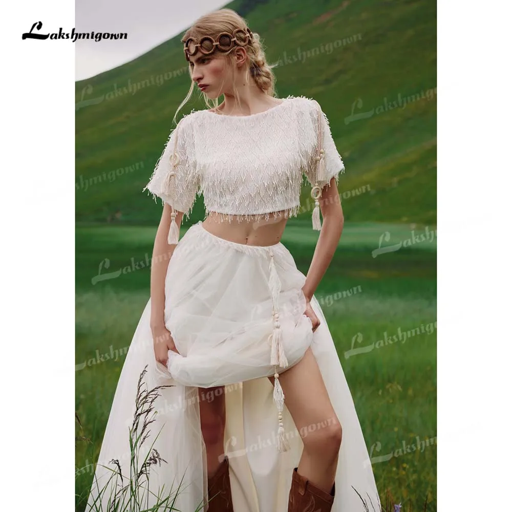 Bohemian Style Short Tassel Top Short Frin Wedding Dress Set 2026 A-Line Sweep Train Bridal Gown Vestidos De Novia Customized
Bohemian Style Short Tassel Top Short Frin Wedding Dress Set 2026 A-Line Sweep Train Bridal Gown Vestidos De Novia Customized