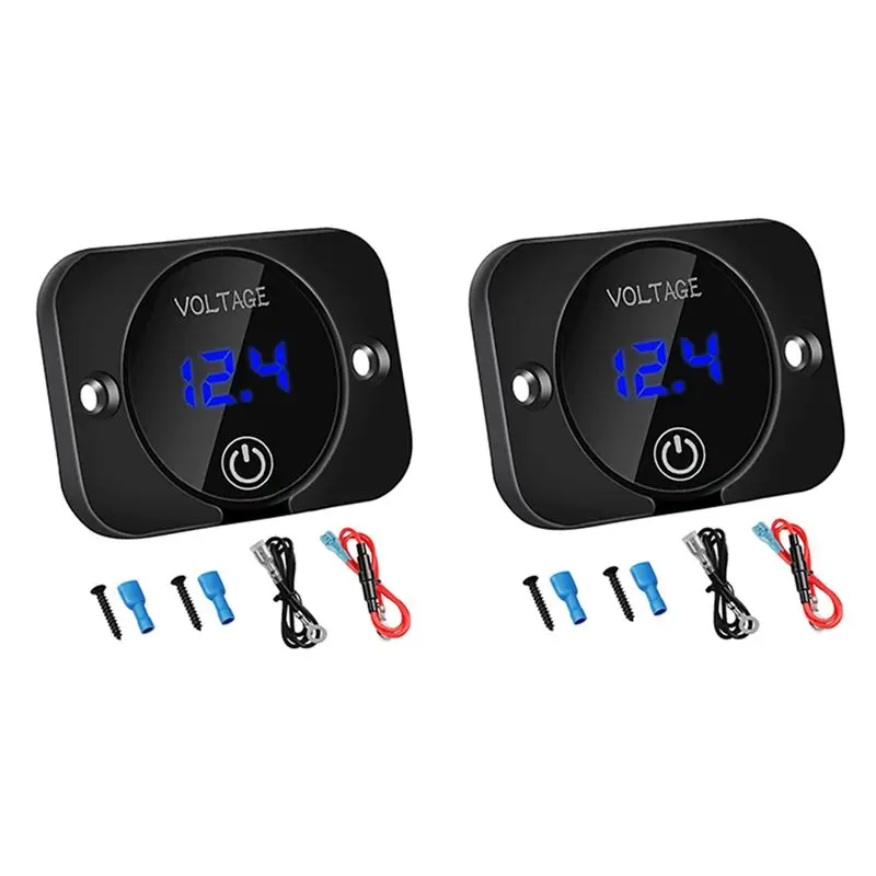 2X 12V Voltage Gauge With Contact Switch Digital Display DC12V 24V Waterproof Voltmeter Panel For Boat Marine Truck ATV
2X 12V Voltage Gauge With Contact Switch Digital Display DC12V 24V Waterproof Voltmeter Panel For Boat Marine Truck ATV