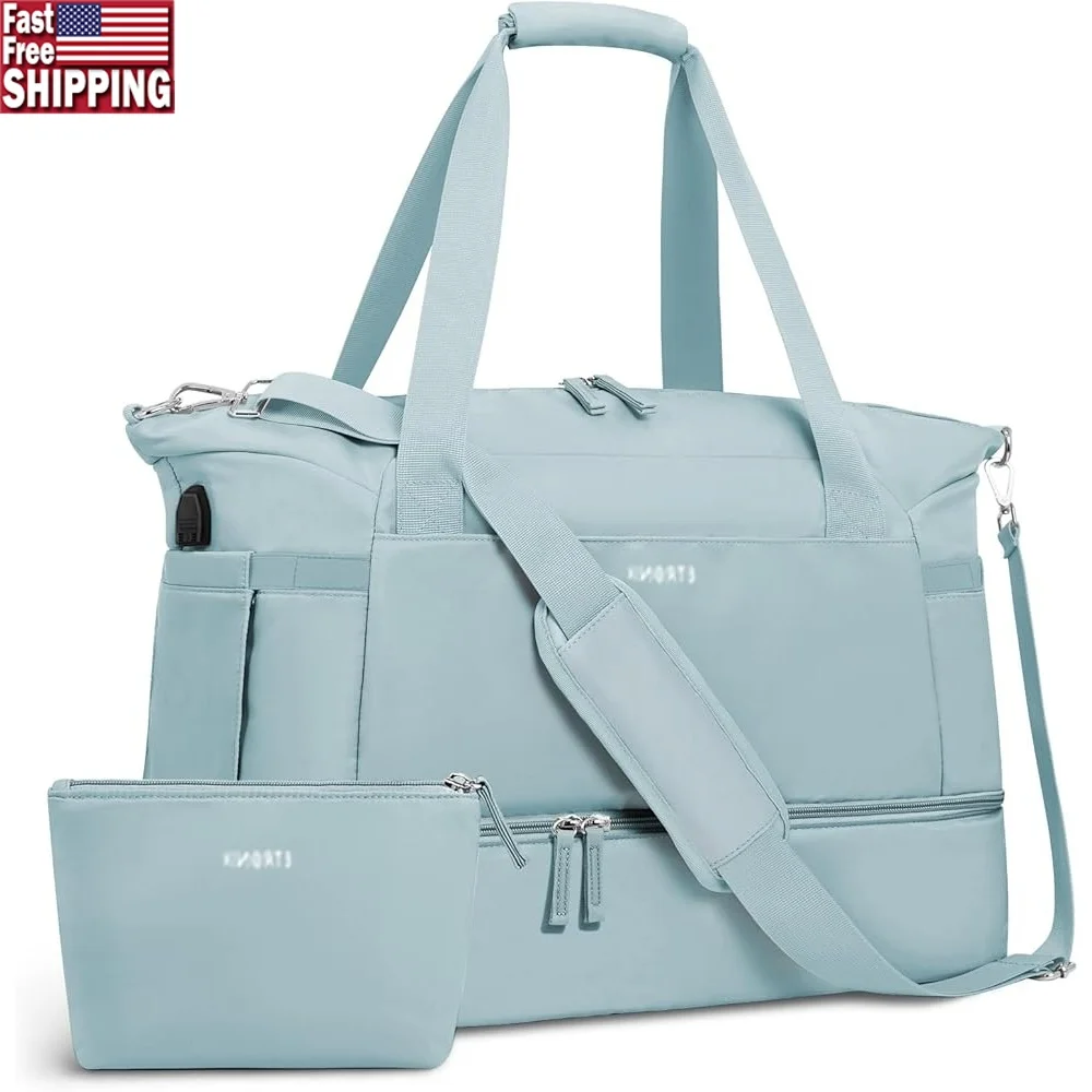 Gym Bag Women Travel Duffel Bag with Shoes Compartment USB Charging Wet Pocket Multi-Function Weekender Overnight Bag
Gym Bag Women Travel Duffel Bag with Shoes Compartment USB Charging Wet Pocket Multi-Function Weekender Overnight Bag