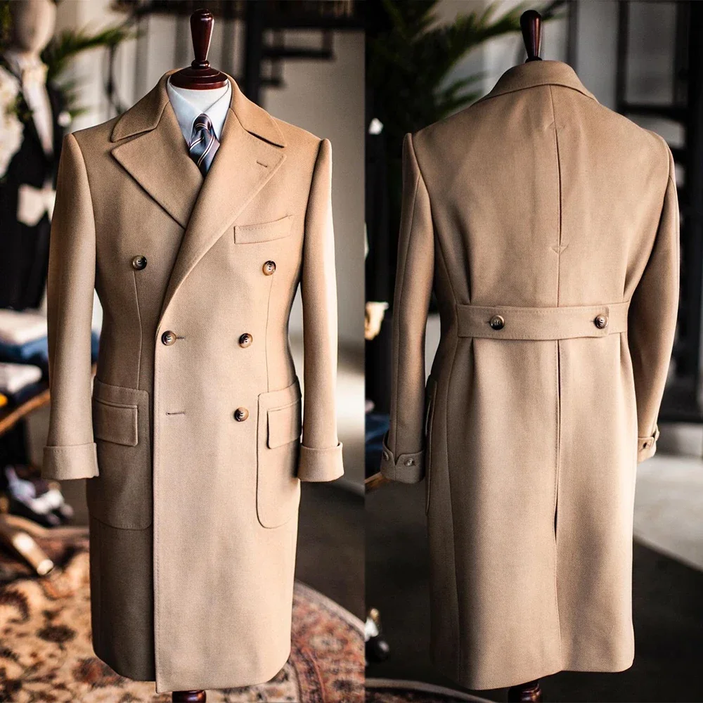 Classic England Style Woolen Overcoat Men's Thick Custom Made Double Breasted Long Length Coat Casual Winter Fashion Warm Jacket
Classic England Style Woolen Overcoat Men's Thick Custom Made Double Breasted Long Length Coat Casual Winter Fashion Warm Jacket