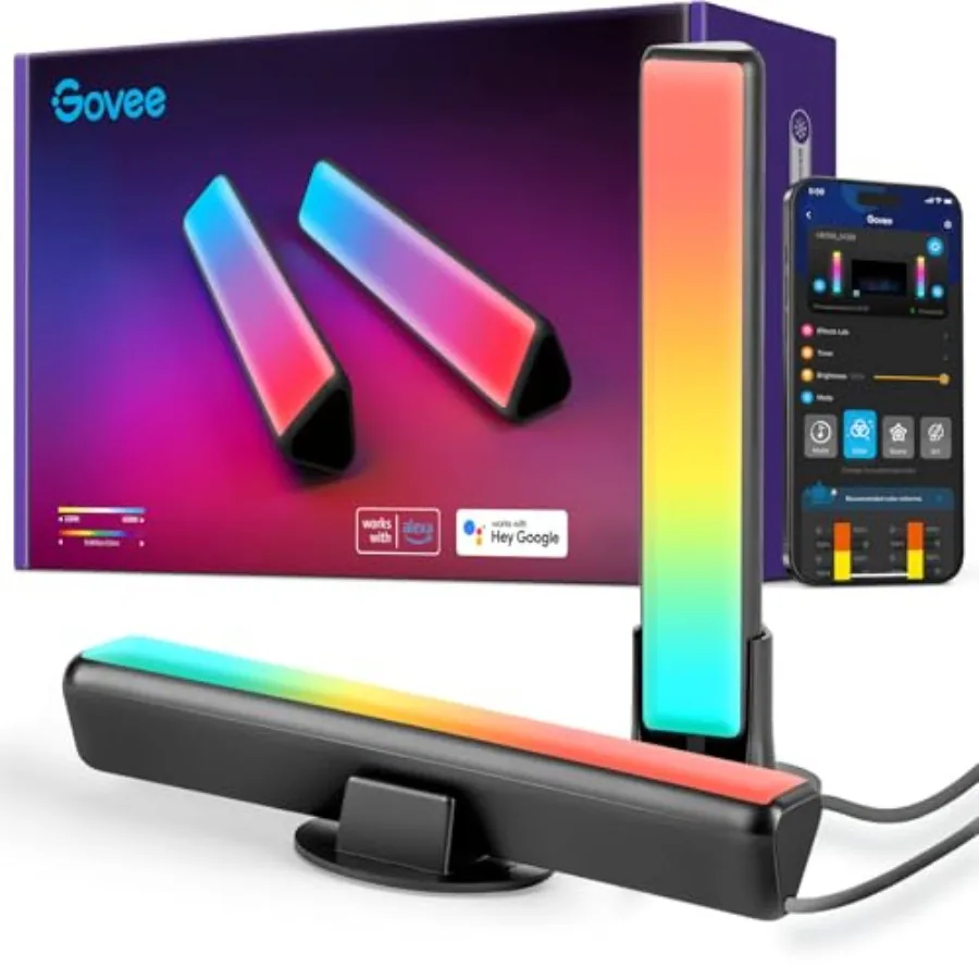 Smart LED Light Bars, Work with Alexa and Google Assistant, RGBICWW WiFi TV Backlights with Scene and Music Modes for Gaming, P
Smart LED Light Bars, Work with Alexa and Google Assistant, RGBICWW WiFi TV Backlights with Scene and Music Modes for Gaming, P