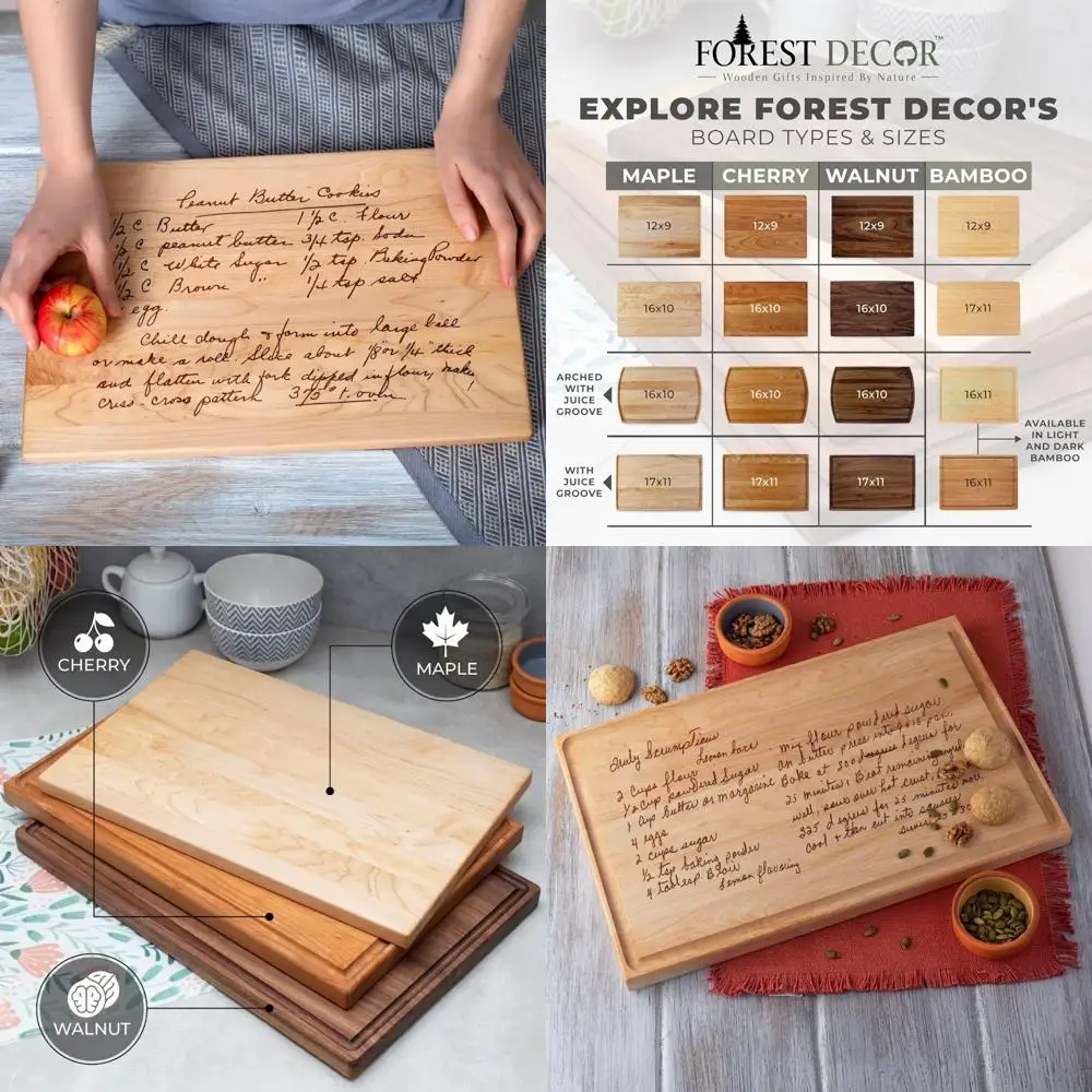 Engraved Family Recipe Cutting Board - Personalized Kitchen Keepsake for Mom and Grandma's Handwritten Recipes
Engraved Family Recipe Cutting Board - Personalized Kitchen Keepsake for Mom and Grandma's Handwritten Recipes