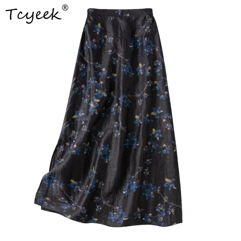 Tcyeek 100% Real Silk Women Long Skirts 2026 Spring Summer Elastic Waist Straight Black Skirt Clothes for Ladies Ropa Para Mujer
Tcyeek 100% Real Silk Women Long Skirts 2026 Spring Summer Elastic Waist Straight Black Skirt Clothes for Ladies Ropa Para Mujer