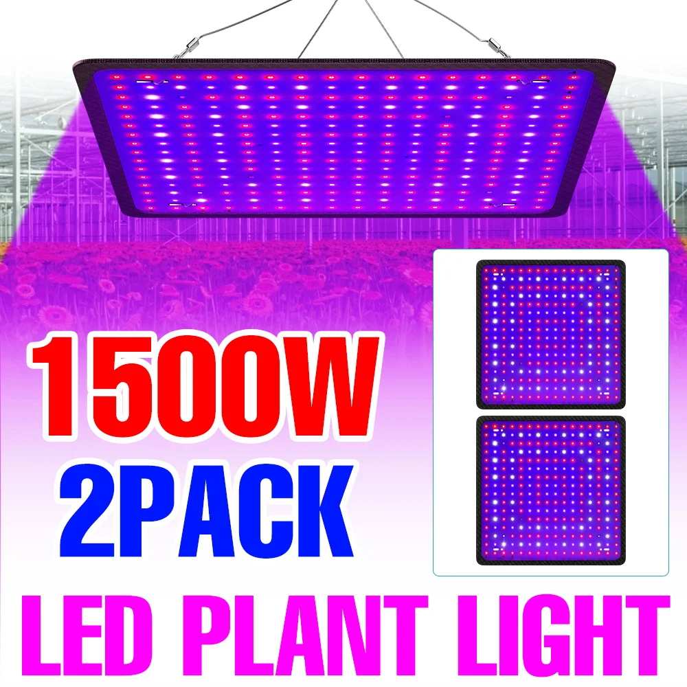 2Pack 1500W Plants Grow Lamp Sunligh Indoor Full Spectrum Panel Light 110V/220V Greenhouse Tent Flower Seed Hydroponics Lighting
2Pack 1500W Plants Grow Lamp Sunligh Indoor Full Spectrum Panel Light 110V/220V Greenhouse Tent Flower Seed Hydroponics Lighting