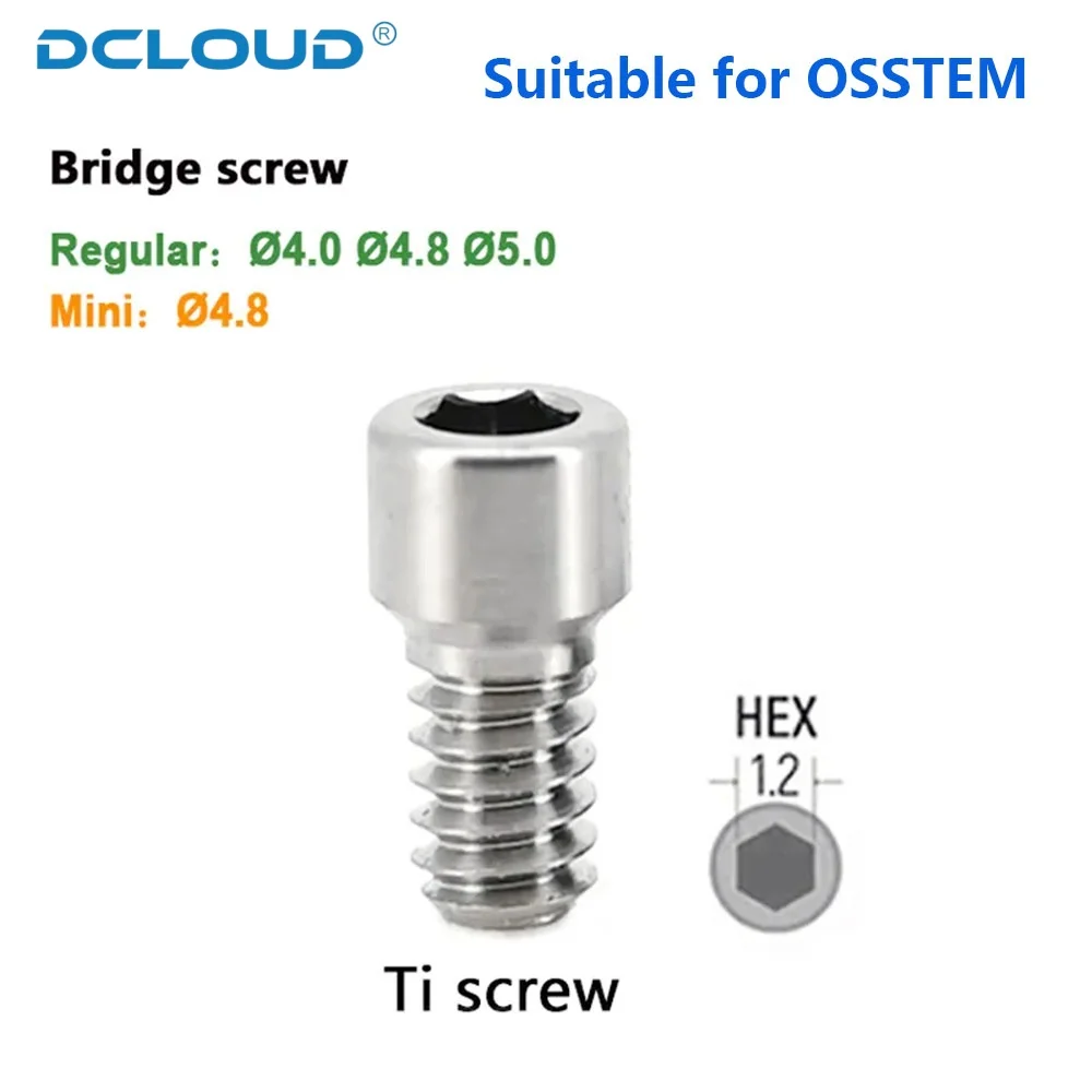 Dental Bridge Screws Mini/ Regular Implant Composite Healing Accessories Titanium Alloy Multi Unit Screw for Osstem Dentist Tool
Dental Bridge Screws Mini/ Regular Implant Composite Healing Accessories Titanium Alloy Multi Unit Screw for Osstem Dentist Tool