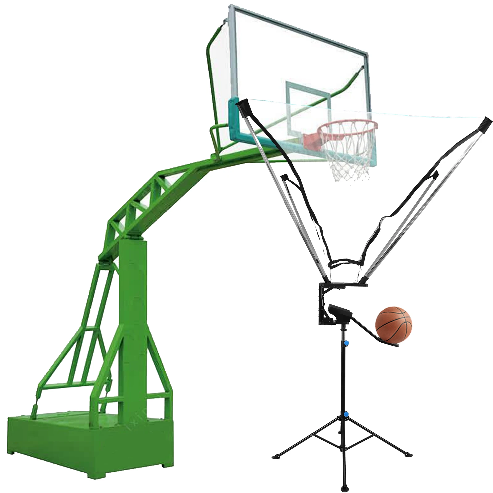 Basketball Shot Trainer Rebounder with 180° Rotating Track Easy Assembly Basketball Return Attachment with Net Return System
Basketball Shot Trainer Rebounder with 180° Rotating Track Easy Assembly Basketball Return Attachment with Net Return System