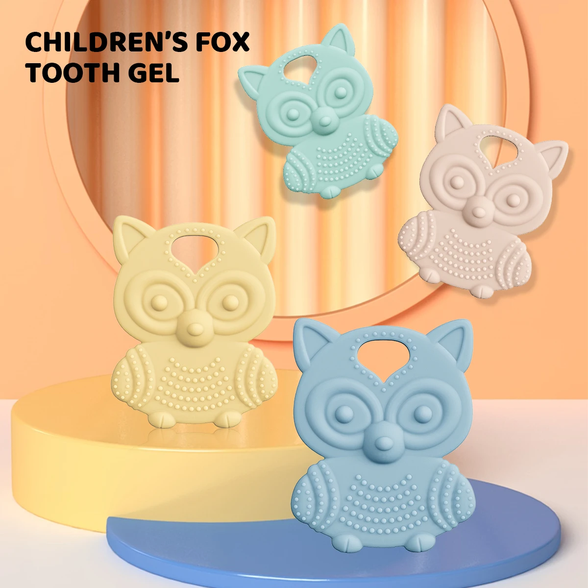 Силиконовый прорезыватель-лис из пищевого силикона, успокаивающая игрушка для прорезывания зубов, забавная игрушка для жевания в период прорезывания зубов у малышей
Силиконовый прорезыватель-лис из пищевого силикона, успокаивающая игрушка для прорезывания зубов, забавная игрушка для жевания в период прорезывания зубов у малышей