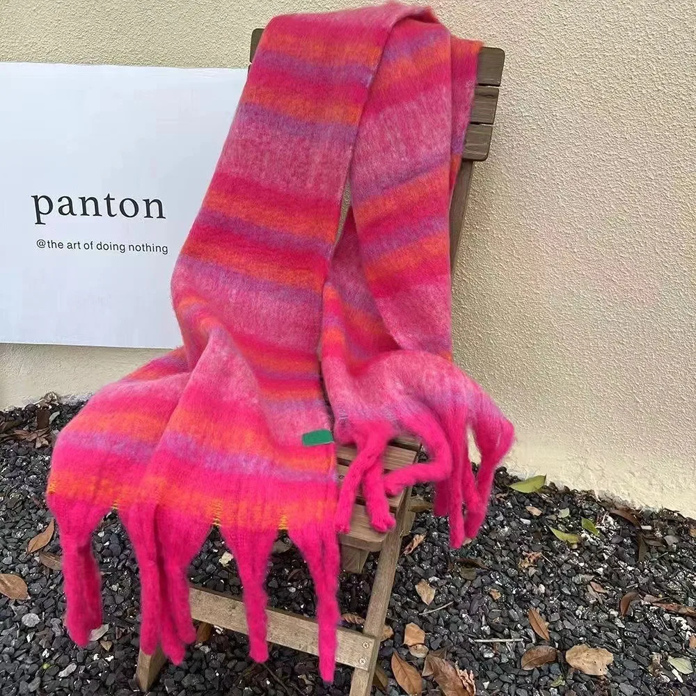 2025 Hot Korean Version of The New Female Autumn-winter Vintage Gradient Color Striped Scarf Student Neck Thickened Warm Shawl
2025 Hot Korean Version of The New Female Autumn-winter Vintage Gradient Color Striped Scarf Student Neck Thickened Warm Shawl