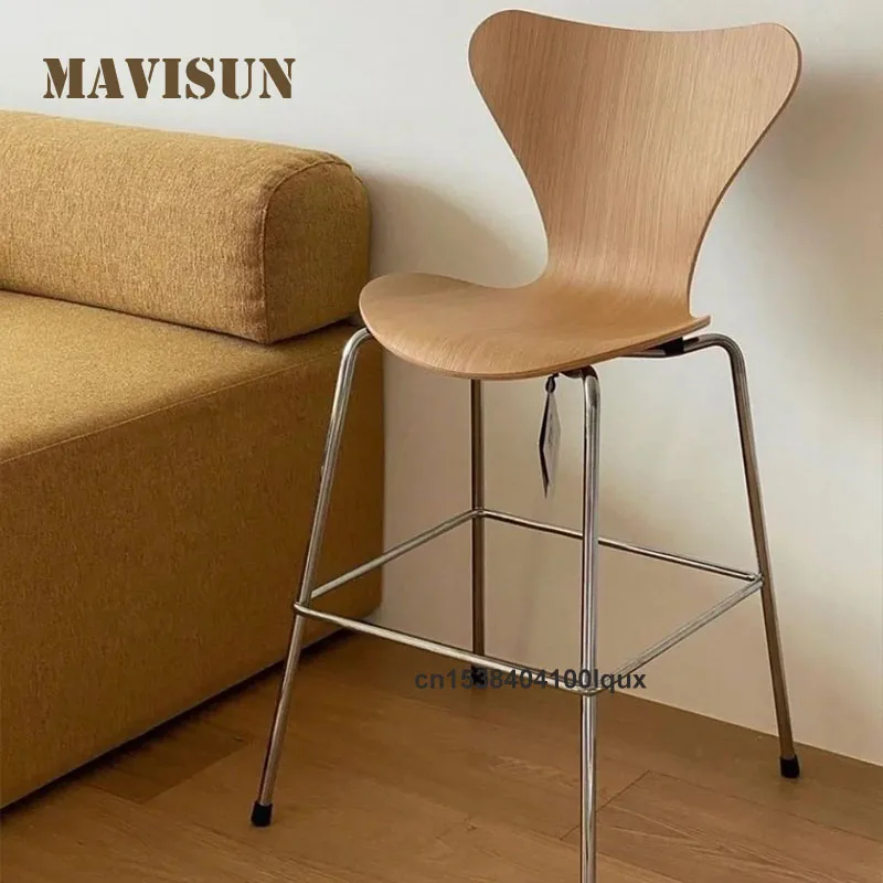 Industrial Creative Bar Chair With Stainless Steel Frame And Solid Wooden Surface 0.5 meters Small-Sized Bar Chair With Backrest
Industrial Creative Bar Chair With Stainless Steel Frame And Solid Wooden Surface 0.5 meters Small-Sized Bar Chair With Backrest