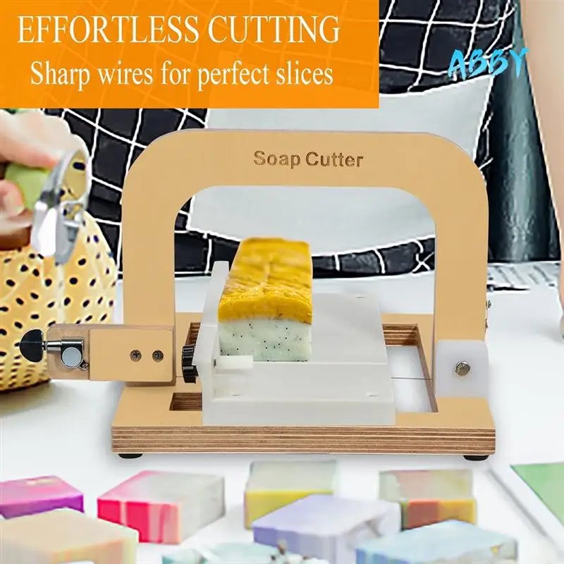 ABBY-Multi-Use Wooden Soap Cutter With Adjustable Stainless Steel Wire For Precision Cutting Of Soap, Candles, And Cheese.
ABBY-Multi-Use Wooden Soap Cutter With Adjustable Stainless Steel Wire For Precision Cutting Of Soap, Candles, And Cheese.