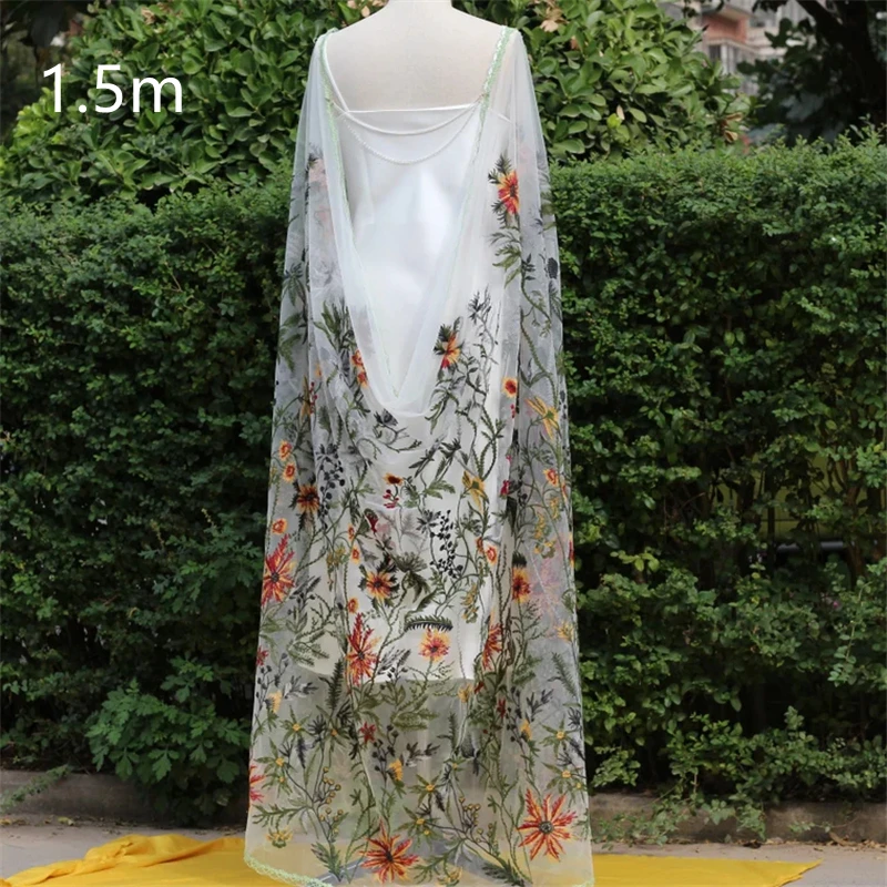 Floral Wedding Bridal Cape Shoulder Veils Cloak For Brides Green Embroidered Leaves Red Yellow Flowers Unique Cathedral Long
Floral Wedding Bridal Cape Shoulder Veils Cloak For Brides Green Embroidered Leaves Red Yellow Flowers Unique Cathedral Long