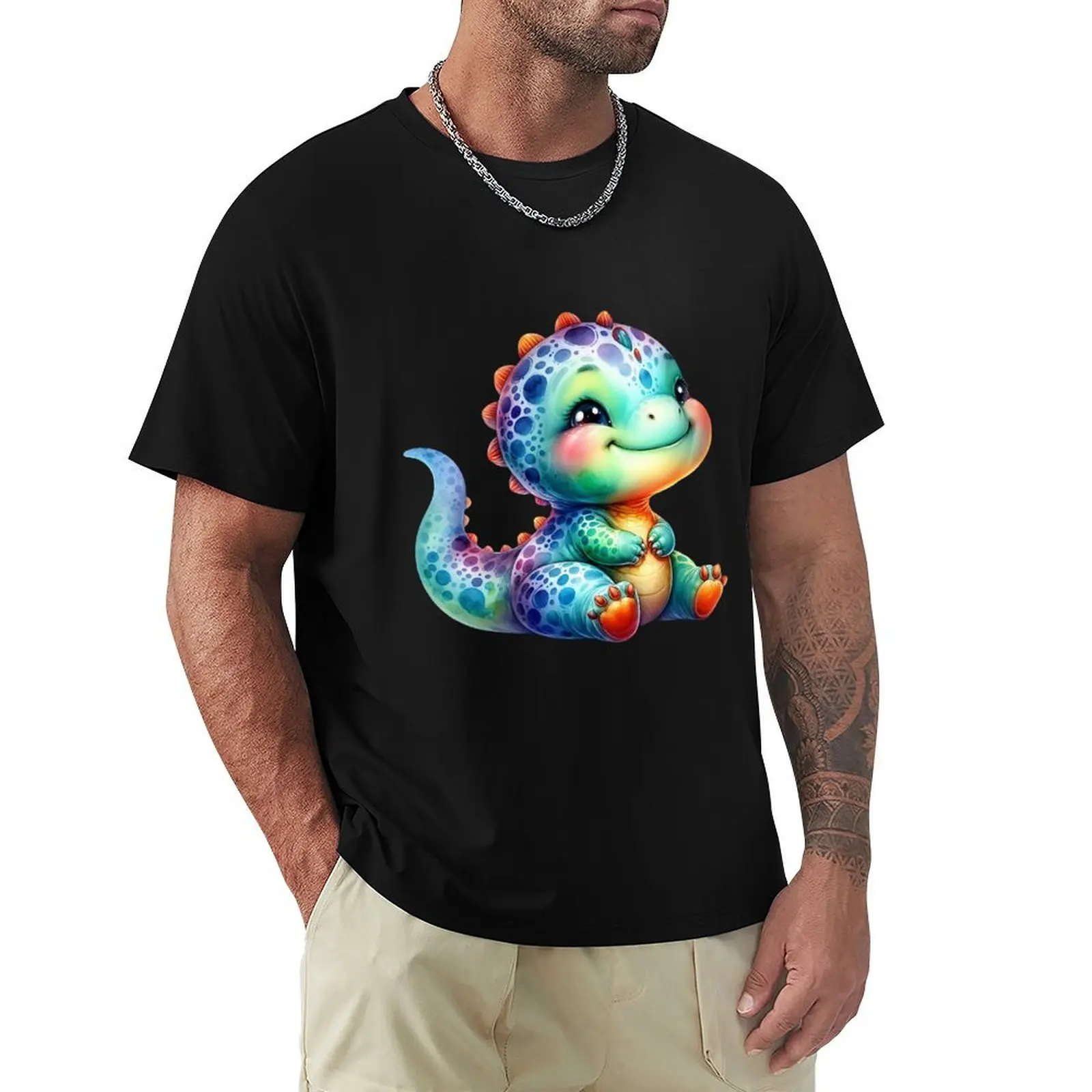 Happy Cute Dinosaur T-Shirt Basic All Season Solid T-Shirt
Happy Cute Dinosaur T-Shirt Basic All Season Solid T-Shirt