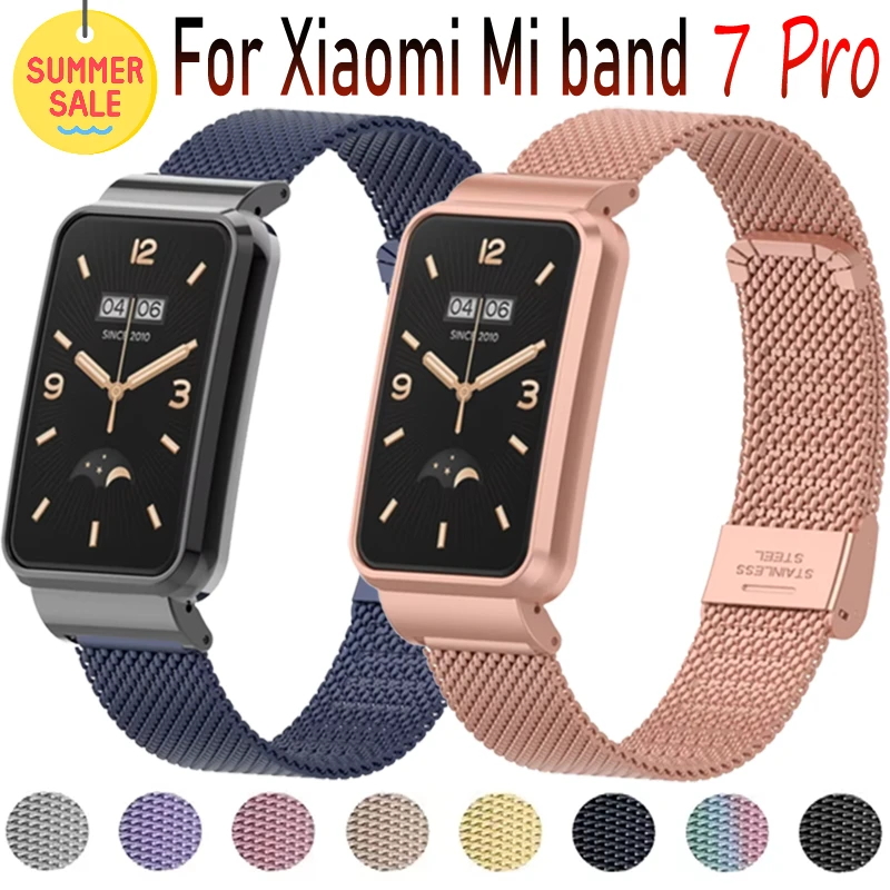 Milanese Metal Strap+Case For Xiaomi Mi Band 7 Pro Stainless Steel Durable Replacement Wristband For Xiaomi Mi band 7 Pro Correa
Milanese Metal Strap+Case For Xiaomi Mi Band 7 Pro Stainless Steel Durable Replacement Wristband For Xiaomi Mi band 7 Pro Correa